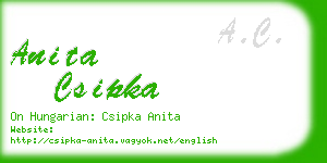 anita csipka business card